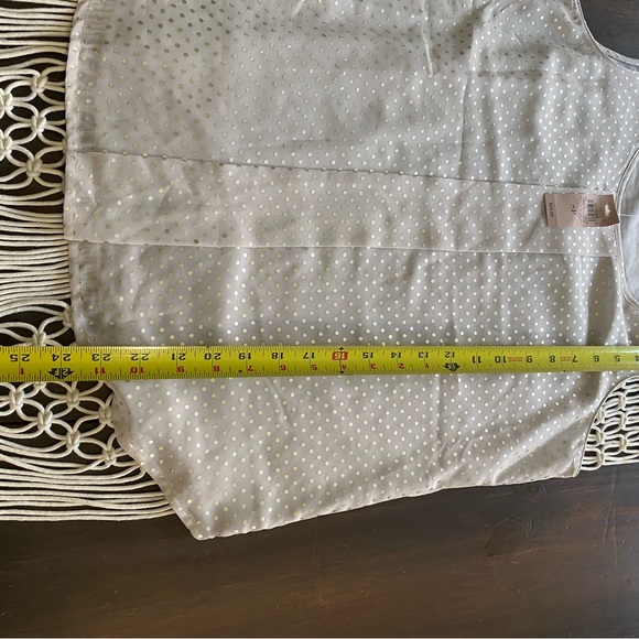 NWT Ann Taylor gold polka dot blouse - Picture 4 of 7